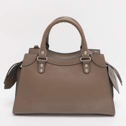 Pre Owned Balenciaga Brown Leather Small Neo Classic Tote