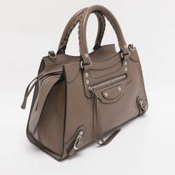 Pre Owned Balenciaga Brown Leather Small Neo Classic Tote