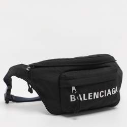 Pre Owned Balenciaga Black Nylon Explorer Belt Bag