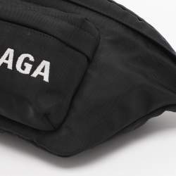 Pre Owned Balenciaga Black Nylon Explorer Belt Bag