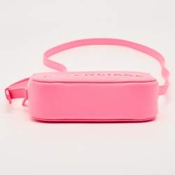 Pre Owned Balenciaga Neon Pink Leather XS Ville Camera Bag