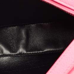 Pre Owned Balenciaga Neon Pink Leather XS Ville Camera Bag
