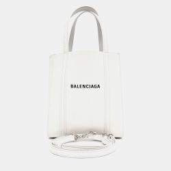 Pre Owned Balenciaga White Leather Everyday XXS