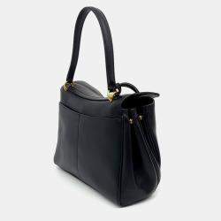 Pre Owned Balenciaga Black Leather Rodeo Small