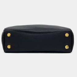 Pre Owned Balenciaga Black Leather Rodeo Small