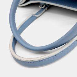 Pre Owned Balenciaga Blue Leather Papier A6