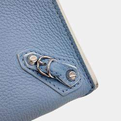Pre Owned Balenciaga Blue Leather Papier A6