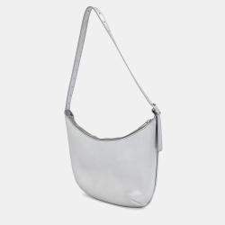 Pre Owned Balenciaga Silver Leather Mary Kate Sling Shoulder Bag