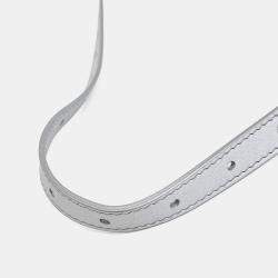 Pre Owned Balenciaga Silver Leather Mary Kate Sling Shoulder Bag
