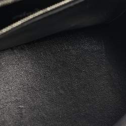 Pre Owned Balenciaga Black BB Monogram Denim Small Hourglass Top Handle Bag