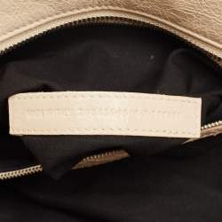 Pre Owned Balenciaga Light Beige Leather Neo Cagole City Tote