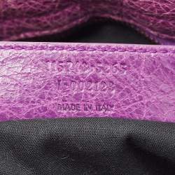 Pre Owned Balenciaga Purple Leather Classic City Tote