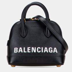 Pre Owned Balenciaga Black XXS Calfskin Ville Top Handle Bag