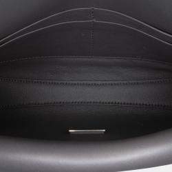 Pre Owned Balenciaga Grey Small Smooth Calfskin Bel Air Clutch On Strap