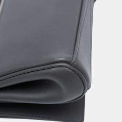 Pre Owned Balenciaga Grey Small Smooth Calfskin Bel Air Clutch On Strap