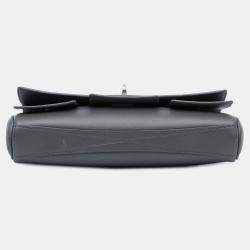 Pre Owned Balenciaga Grey Small Smooth Calfskin Bel Air Clutch On Strap