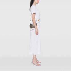 Pre Owned Balenciaga Silver Mini Metallic Le Cagole