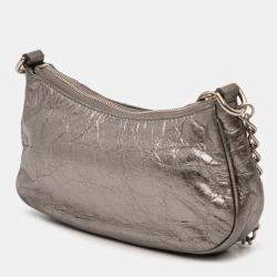 Pre Owned Balenciaga Silver Mini Metallic Le Cagole