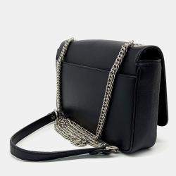 Pre Owned Balenciaga Black Leather Everyday Chain Crossbody Bag
