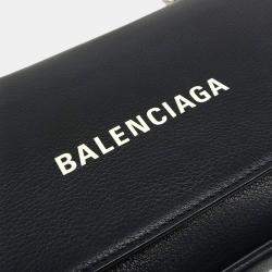 Pre Owned Balenciaga Black Leather Everyday Chain Crossbody Bag