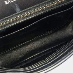 Pre Owned Balenciaga Black Leather Everyday Chain Crossbody Bag