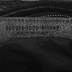 Pre Owned Balenciaga Black Leather Mini Metallic Edge Classic City Bag