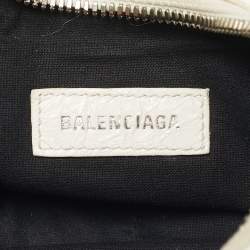 Pre Owned Balenciaga White Leather XS Le Cagole Shoulder Bag