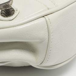 Pre Owned Balenciaga White Leather XS Le Cagole Shoulder Bag