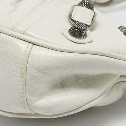 Pre Owned Balenciaga White Leather XS Le Cagole Shoulder Bag