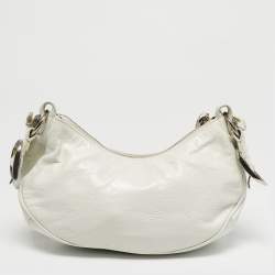 Pre Owned Balenciaga White Leather XS Le Cagole Shoulder Bag