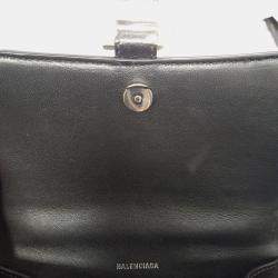 Pre Owned Balenciaga Leather Black Small Hourglass Bag
