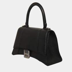 Pre Owned Balenciaga Leather Black Small Hourglass Bag