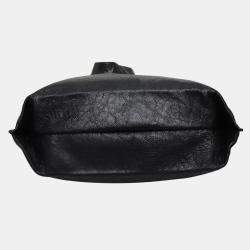 Pre Owned I Love Techno Leather Tote Bag