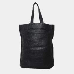 Pre Owned I Love Techno Leather Tote Bag