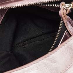 Pre Owned Balenciaga Metallic Rose Pink Leather Agneau Classic S City Tote