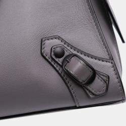 Pre Owned Balenciaga Grey Small Smooth Calfskin Motocross Neo Classic City Satchel
