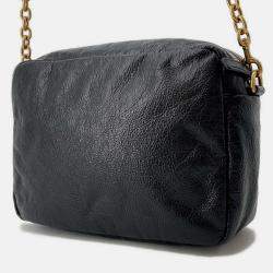 Pre Owned Balenciaga Monaco Black Calf Leather Camera Bag