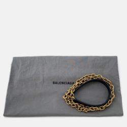 Pre Owned Balenciaga Monaco Black Calf Leather Camera Bag