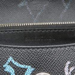 Pre Owned Balenciaga Graffiti Chain shoulder Black/Blue Leather