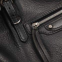 Pre Owned Balenciaga Black Papier A6 Tote Shoulder Bag