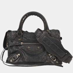 Pre Owned Balenciaga Gray Classic Mini City 2way Handbag
