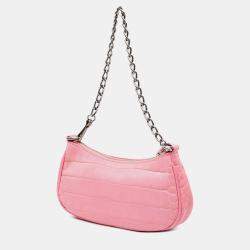 Pre Owned Balenciaga Pink Mini Embossed Leather Motocross Le Cagole