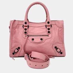 Pre Owned Balenciaga Pink Leather Le City Small