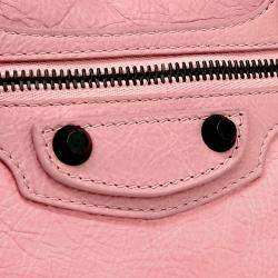Pre Owned Balenciaga Pink Leather Le City Small