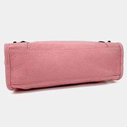 Pre Owned Balenciaga Pink Leather Le City Small