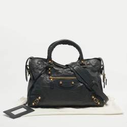 Pre Owned Balenciaga Navy Blue Leather RGH Classic City Bag