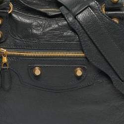 Pre Owned Balenciaga Navy Blue Leather RGH Classic City Bag