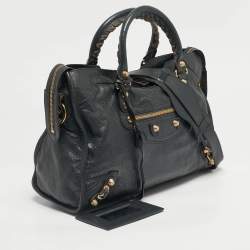 Pre Owned Balenciaga Navy Blue Leather RGH Classic City Bag