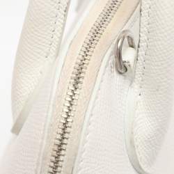 Pre Owned Balenciaga White Leather XXS Ville Satchel
