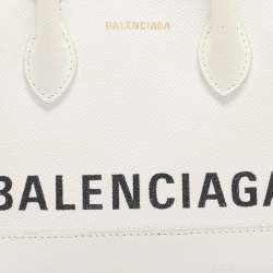 Pre Owned Balenciaga White Leather XXS Ville Satchel